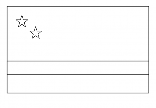Flag of Curacao Emoji coloring page image