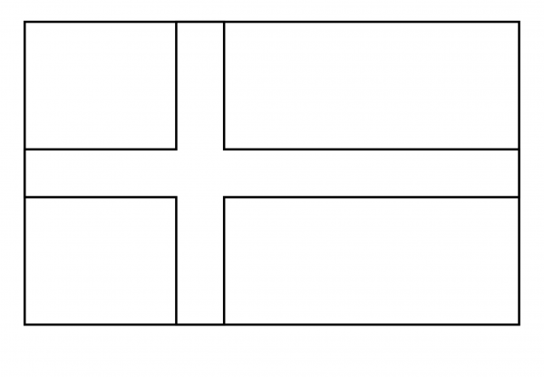 Flag of Denmark Emoji coloring page image