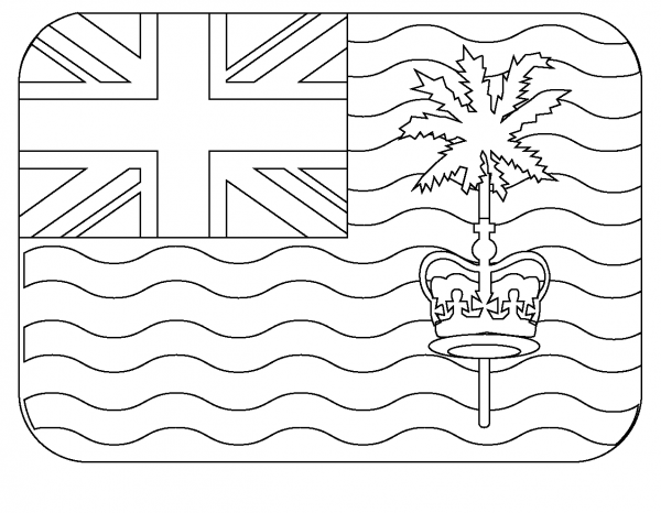 Flag of Diego Garcia Emoji coloring page image
