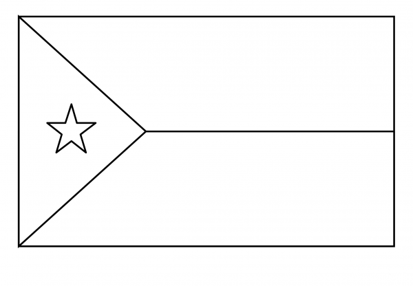 Flag of Djibouti Emoji coloring page image