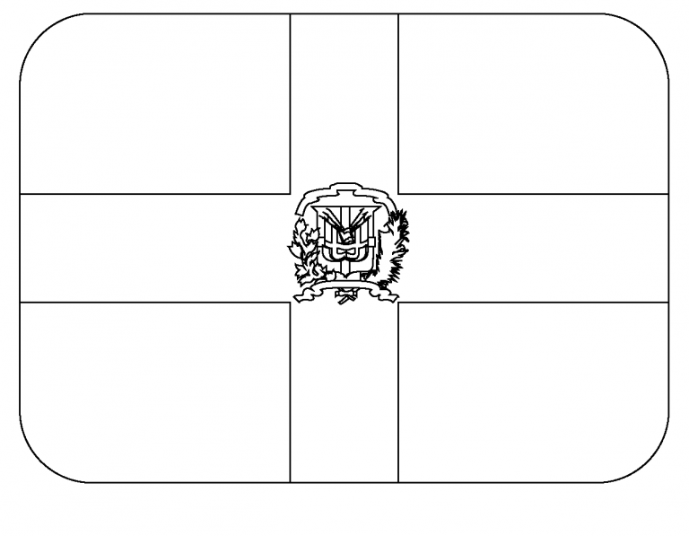 Flag of Dominican Republic Emoji coloring page - ColouringPages