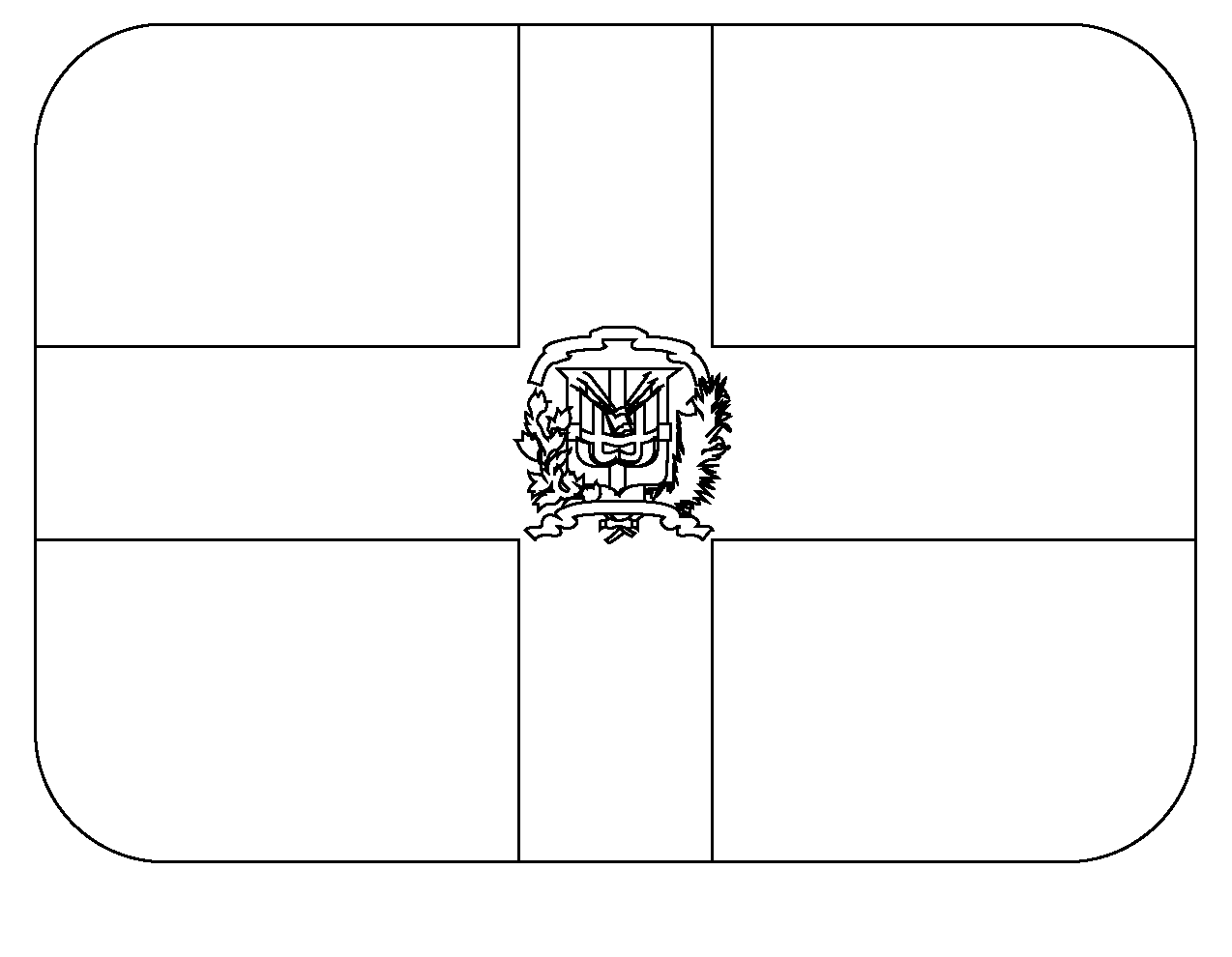 Flag of Dominican Republic Emoji coloring page ColouringPages