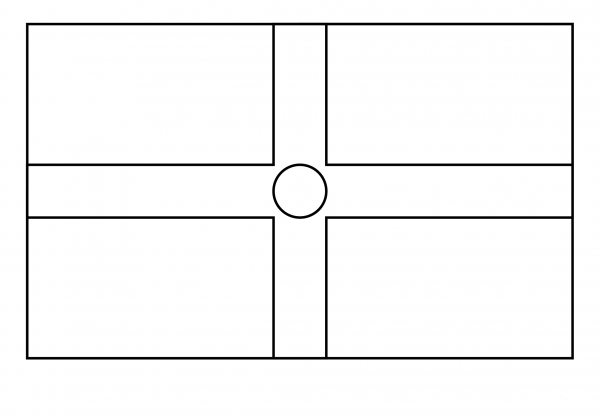 Flag of Dominican Republic Emoji coloring page image