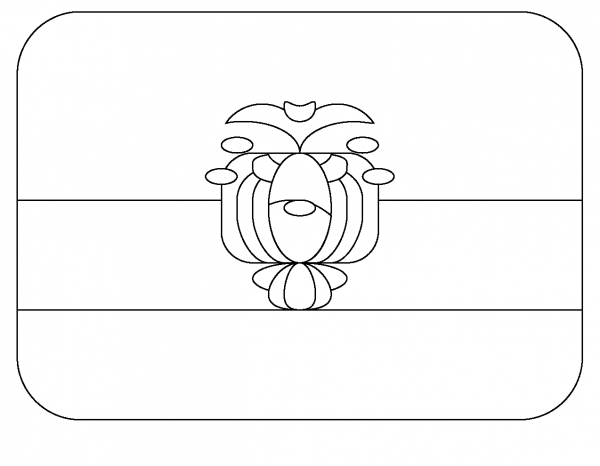 Flag of Ecuador Emoji coloring page image