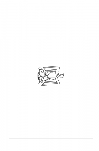 Flag of Egypt  coloring page image