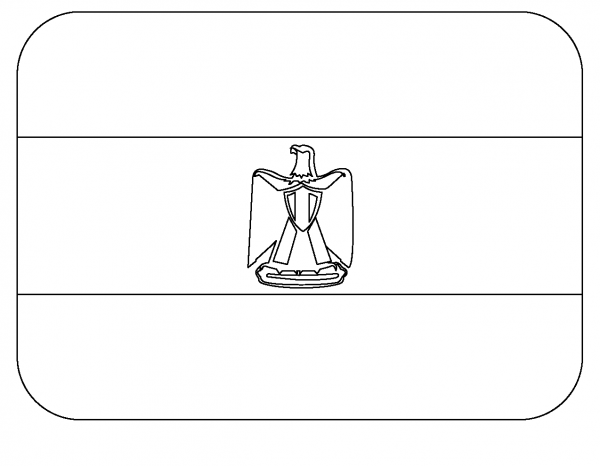 Flag of Egypt Emoji coloring page image
