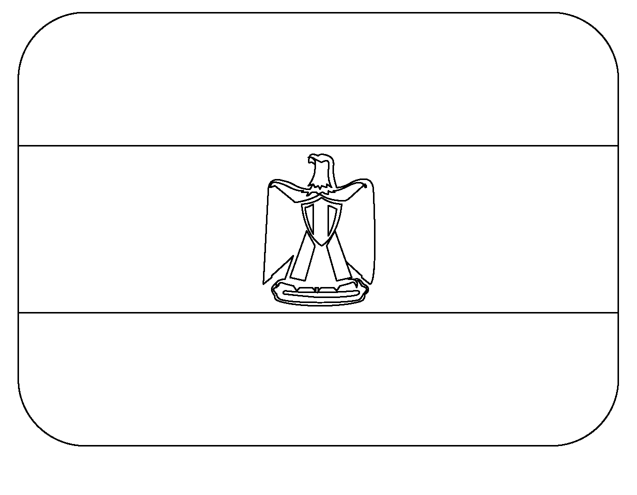 Flag of Egypt Emoji coloring page - ColouringPages