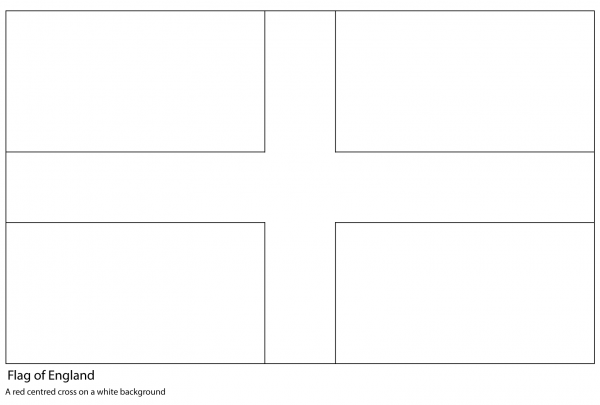 Flag of England coloring page image