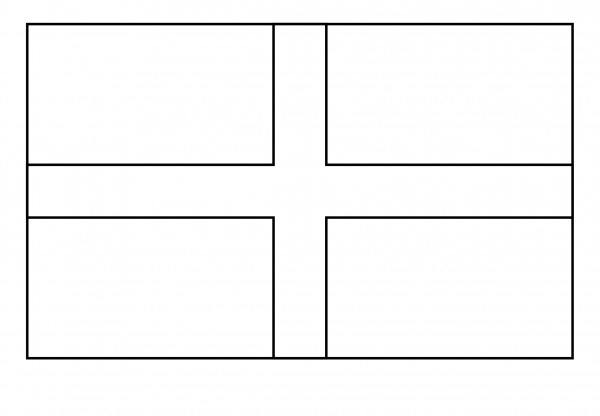 Flag of England Emoji coloring page image