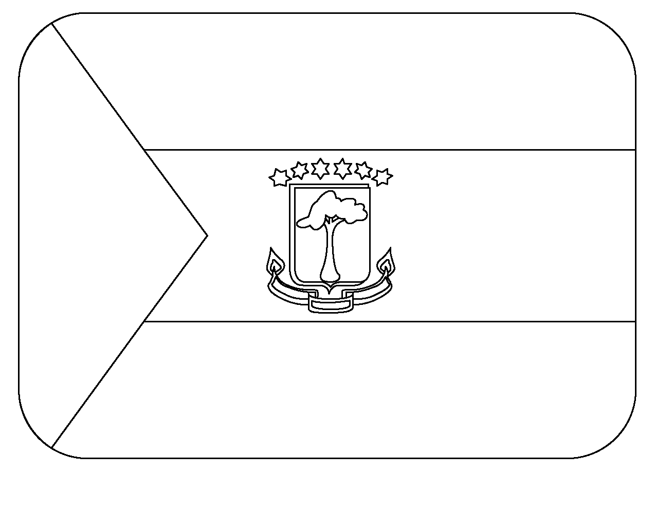 Flag of Equatorial Guinea Emoji coloring page - ColouringPages