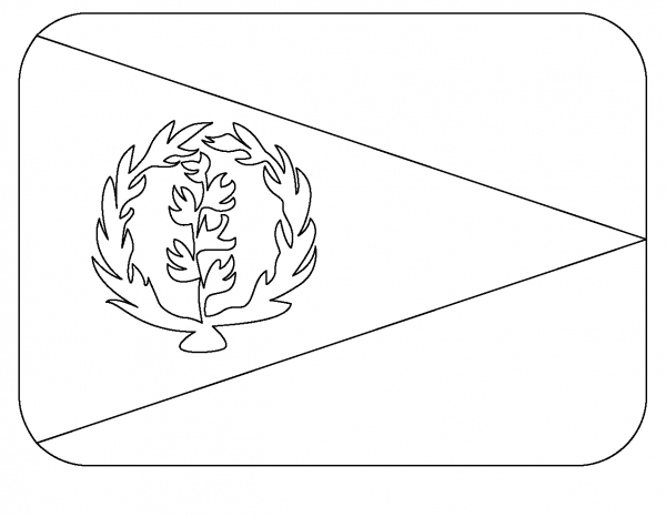 Flag of Eritrea Emoji coloring page image