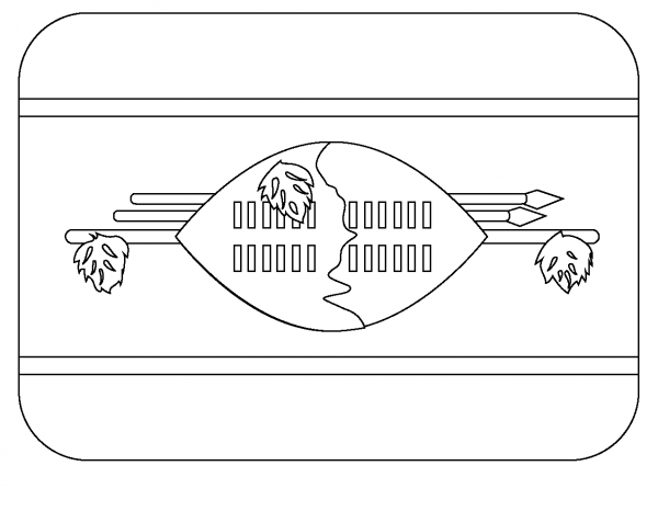 Flag Of Eswatini Emoji Coloring Page - Colouringpages