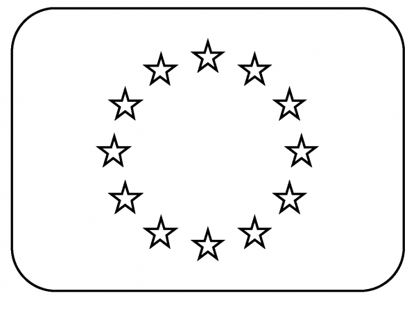 Flag of European Union Emoji coloring page image