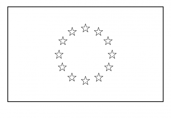 Flag of European Union Emoji coloring page image