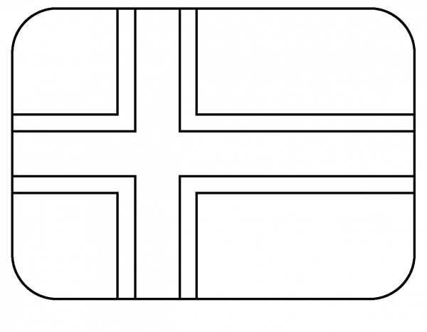 Flag of Faroe Islands Emoji coloring page image