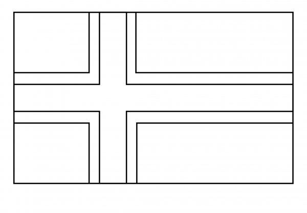 Flag of Faroe Islands Emoji coloring page image