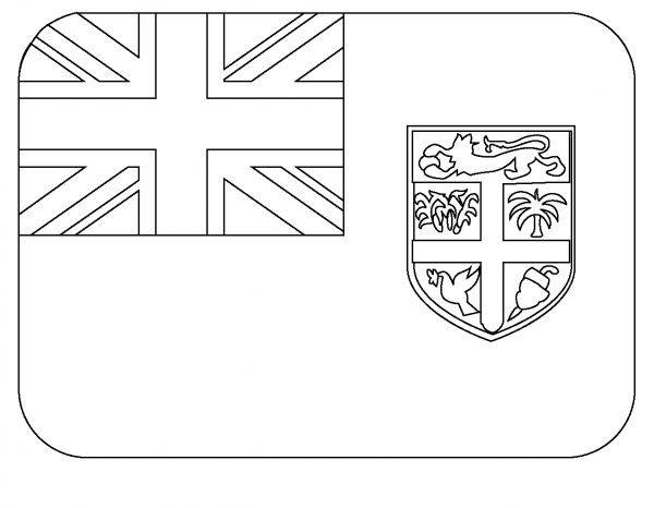 Flag of Fiji Emoji coloring page - ColouringPages