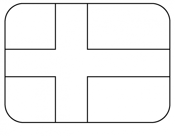 Flag of Finland Emoji coloring page image