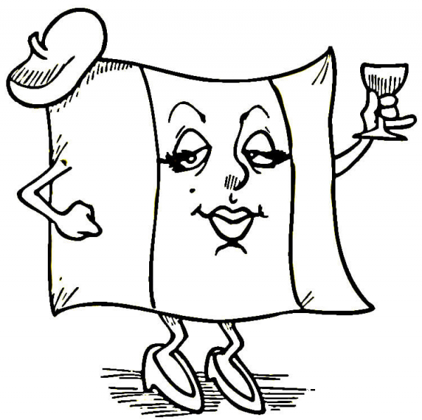 Flag of France with french symbols coloring page image