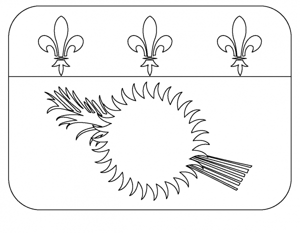 Flag of Guadeloupe Emoji coloring page image