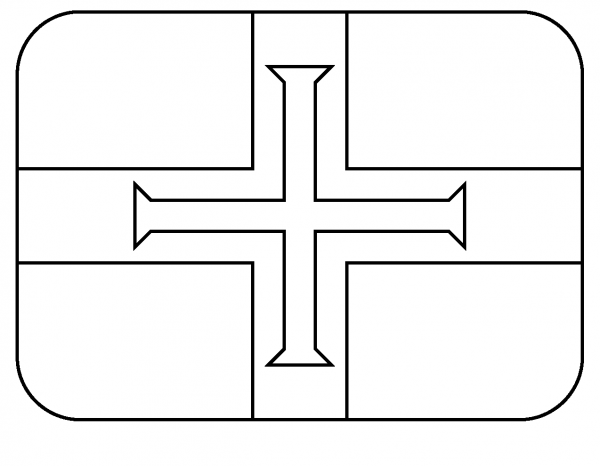 Flag of Guernsey Emoji coloring page image