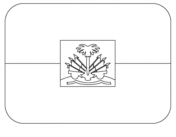 Flag of Haiti Emoji coloring page image
