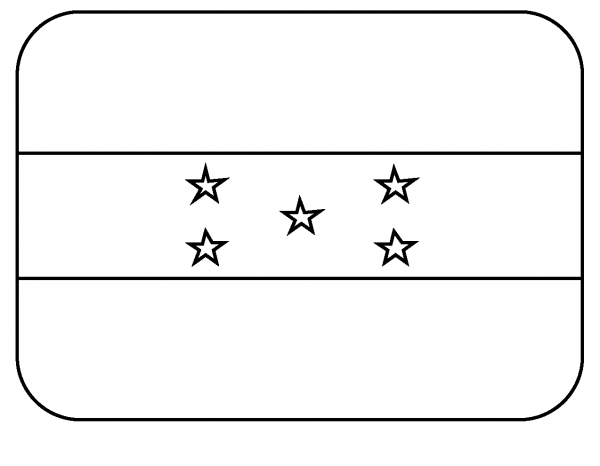 Flag of Honduras Emoji coloring page image