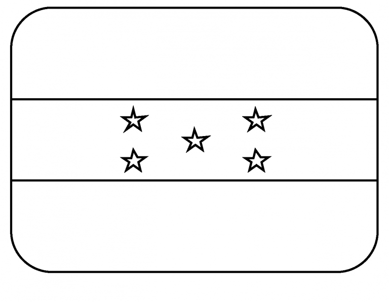Flag of Honduras Emoji coloring page ColouringPages