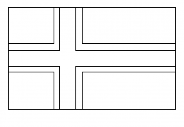 Flag of Iceland Emoji coloring page image