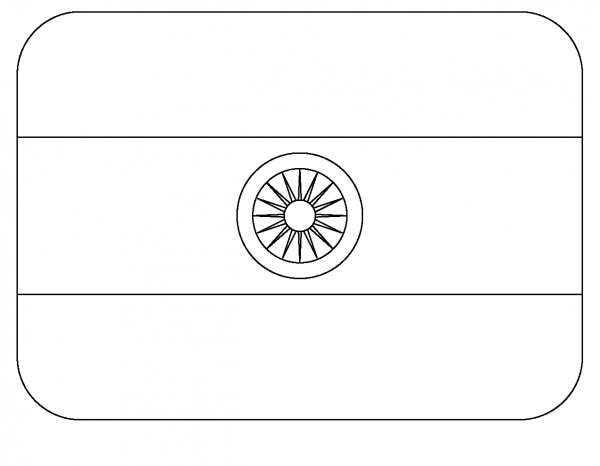 Flag of India Emoji coloring page image