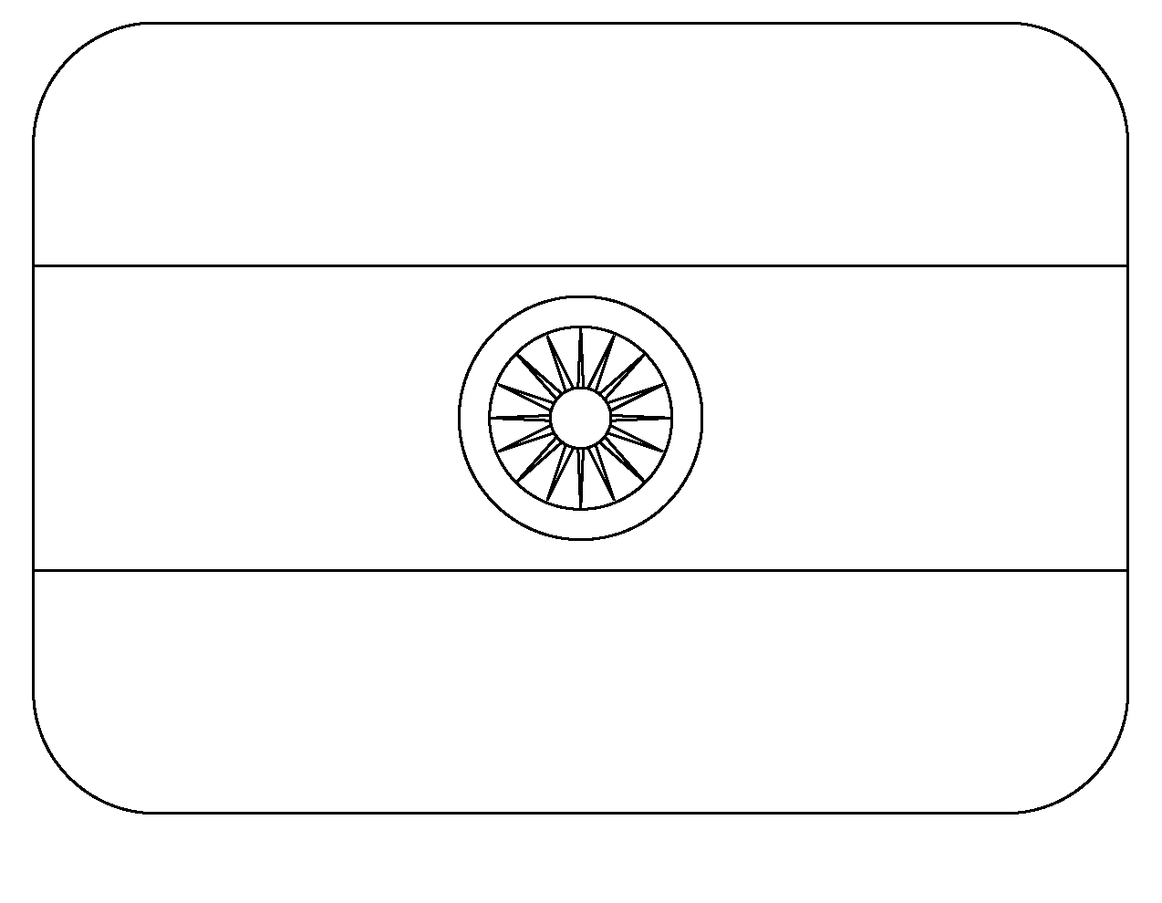 Flag of India Emoji coloring page - ColouringPages