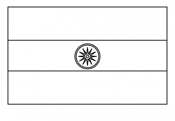 Flag of India Emoji coloring page image