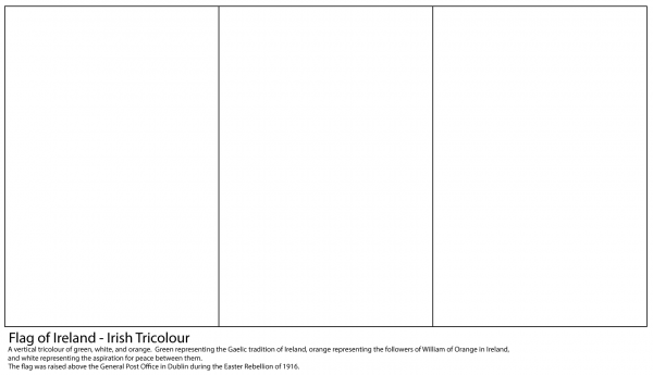 Flag of Ireland coloring page image