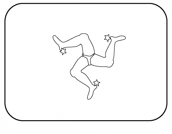 Flag of Isle of Man Emoji coloring page image