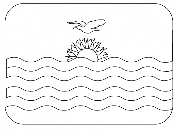 Flag of Kiribati Emoji coloring page image