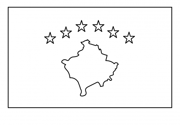 Flag of Kosovo Emoji coloring page - ColouringPages