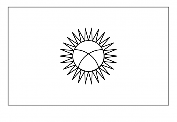 Flag of Kyrgyzstan Emoji coloring page image