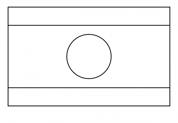 Flag of Laos Emoji coloring page image