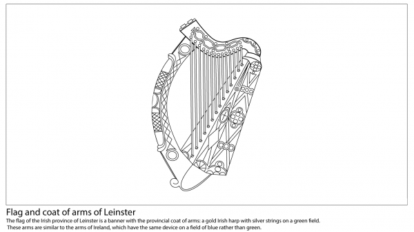 Flag of Leinster coloring page image