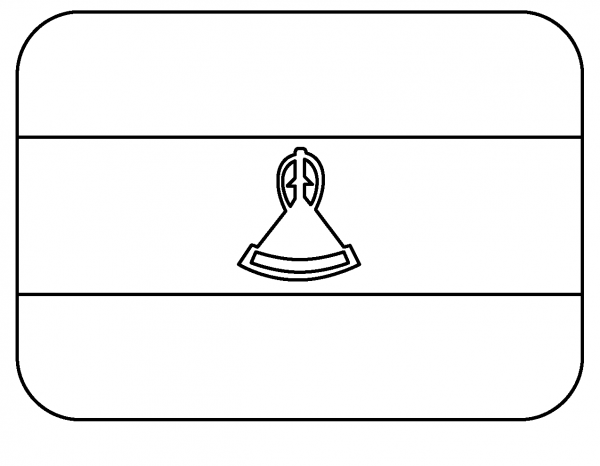 Flag of Lesotho Emoji coloring page image