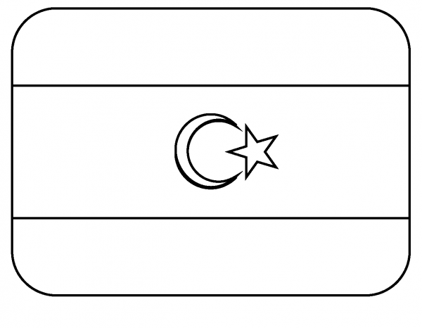 Flag of Libya Emoji coloring page - ColouringPages