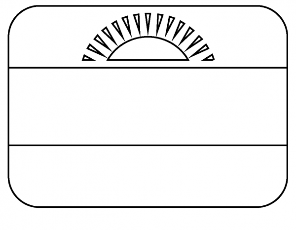 Flag of Malawi Emoji coloring page image