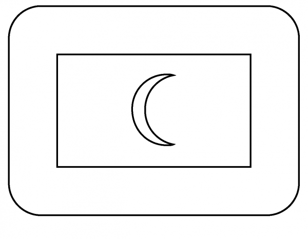 Flag of Maldives Emoji coloring page image