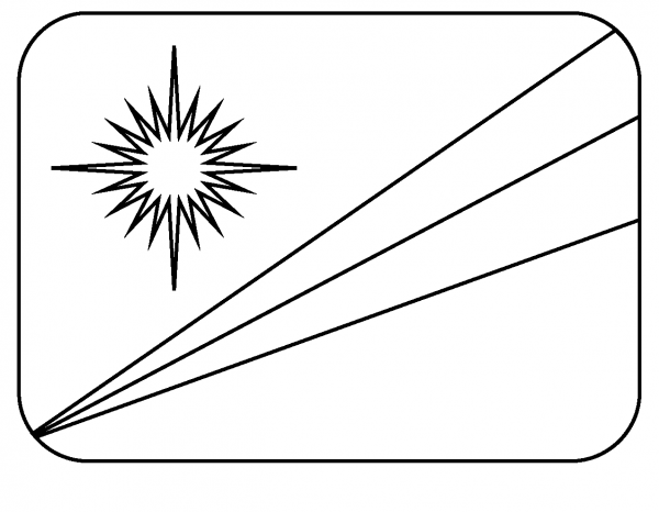 Flag of Marshall Islands Emoji coloring page image