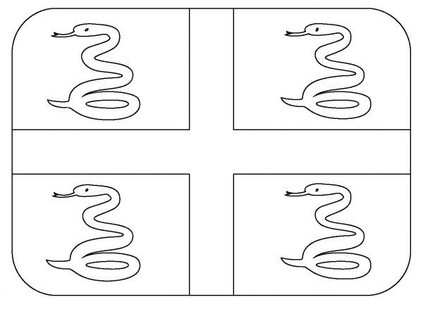 Flag of Martinique Emoji coloring page image