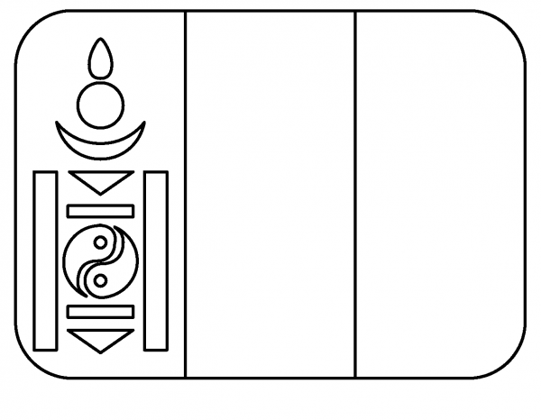 Flag of Mongolia Emoji coloring page image