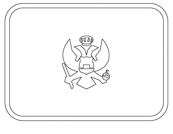 Flag of Montenegro Emoji coloring page image