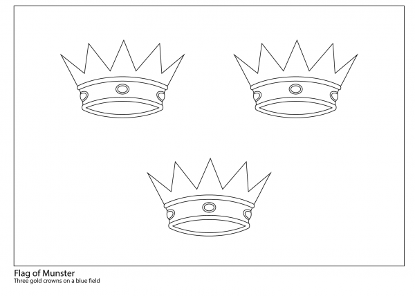 Flag of Munster coloring page image