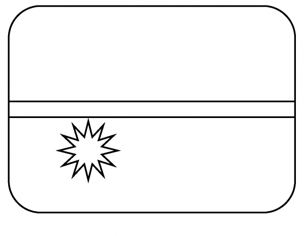 Flag of Nauru Emoji coloring page image