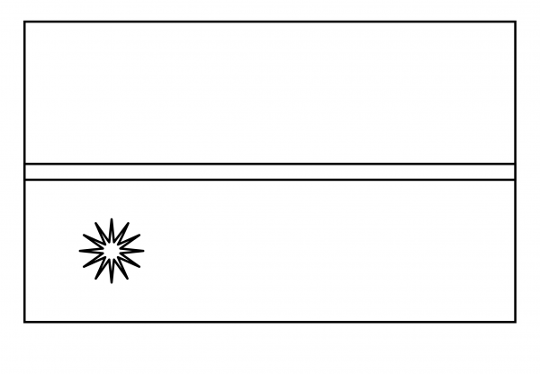 Flag of Nauru Emoji coloring page image